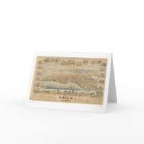 Alameda, CA. Panoramic Map (0540A) Greeting Cards