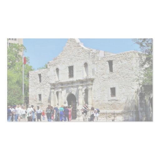 Alamo San Antonio Forts Texas Business Cards (back side)