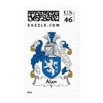 Alan Family Crest Postage Stamp