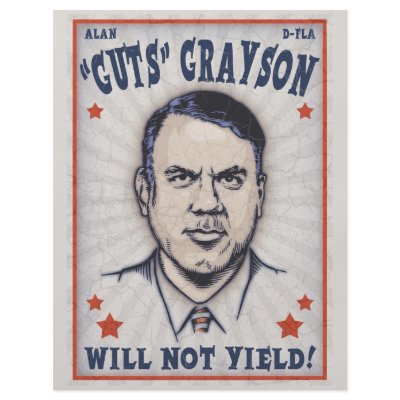 Alan Grayson Will Not Yield! Flyers by papagander
