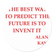 alan kay quote round stickers
