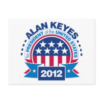 Alan Keyes for President 2012 Postcard