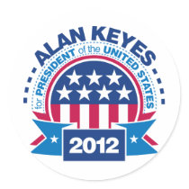 Alan Keyes for President 2012 Round Stickers