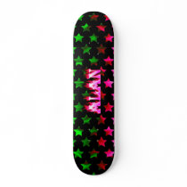Alan pink fire Skatersollie skateboard.