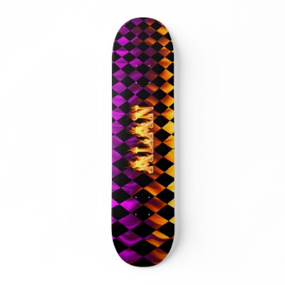 Alan skateboard fire and flames design. by skatersollie