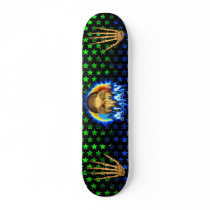 Alan skull blue fire Skatersollie skateboard.