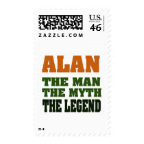 Alan - the Man, the Myth, the Legend! Stamp
