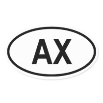 Aland "AX" Oval Stickers