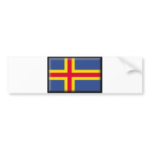 Aland Islands Flag bumper stickers