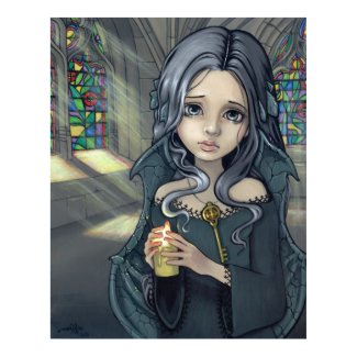 Alannah Art Print gothic fantasy fairy print