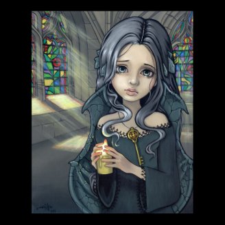 Alannah Art Print gothic fantasy fairy