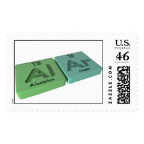 Alar as Al Aluminium  and Ar Argon Postage Stamp
