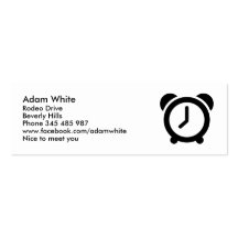 Alarm clock business card