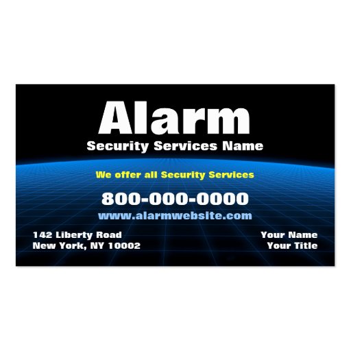 Alarm/Security/Tech Business Card Zazzle