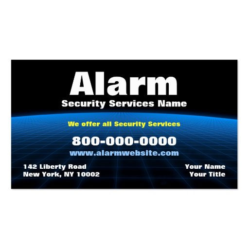 Alarm / Security /Tech Business Card (front side)