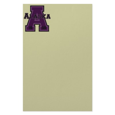 Alaska 'A' Purple Stationery by talliktok_katauyak
