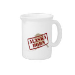 Alaska Born - Stamp on Map Pitcher