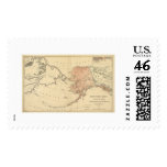 Alaska Ceded By Russia Map 1867 Postage Stamp