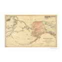 Alaska Ceded By Russia Map 1867 posters