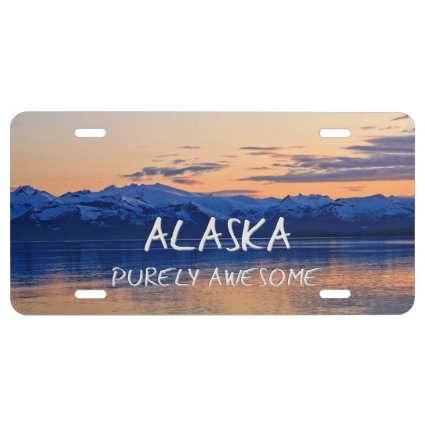 Alaska Coast - Purely Awesome License Plate