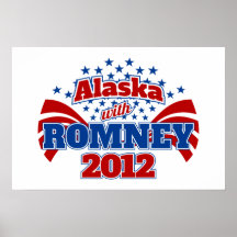Alaska con Romney 2012 Poster