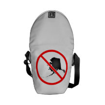 Alaska Cross Out Symbol Messenger Bag