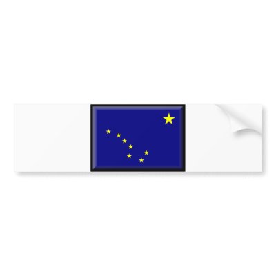 Alaska Flag Bumper Stickers by jacinto888