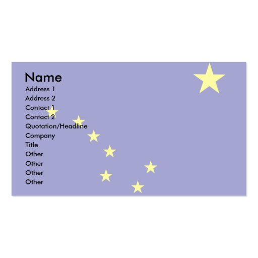 Alaska Flag Business Card Templates (front side)