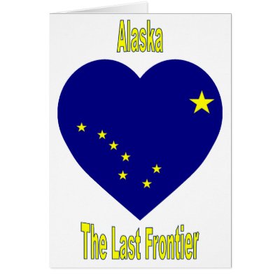 Alaska Flag Heart Card by Vexillophile