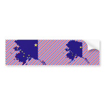 Alaska Flag Map Bumper Stickers