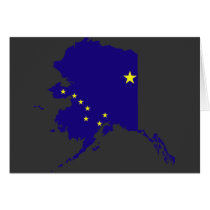 Alaska Flag Map Greeting Card