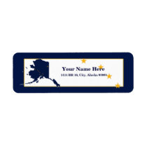 Alaska Flag Map Design Return Address Label