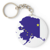 Alaska Flag Map Keychains