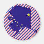 Alaska Flag Map Magnet