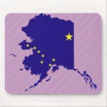 Alaska Flag Map Mouse Pad
