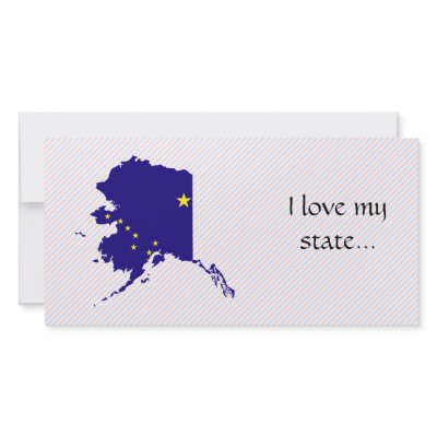 Alaska Flag Map Photo Card Template by usaflags