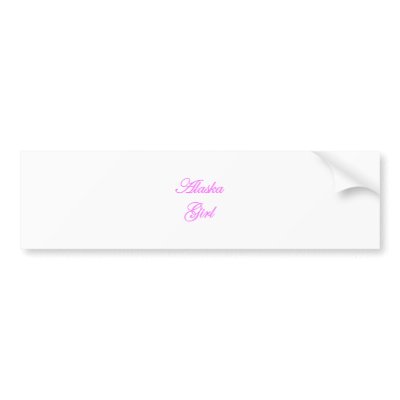 Alaska Girl Bumper Sticker by bartstshirts