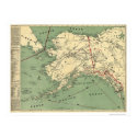 Alaska Gold Fields Map 1897 posters