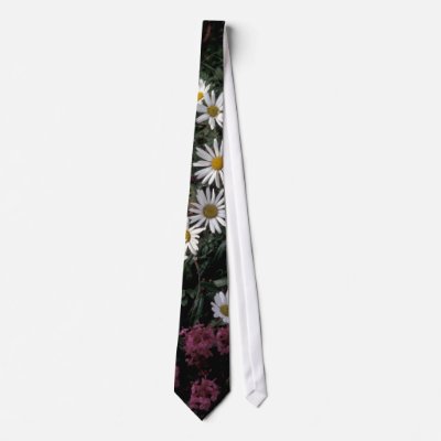 Alaska / Hall Island wildflowers, Arctic daisy,Lou Custom Tie by moxieann