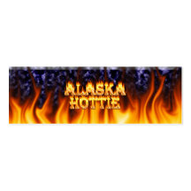 Alaska Hottie fire and flames Blue marble. Business Card