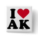 ALASKA - I LOVE AK / I LOVE ALASKA PINS