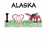 ALASKA I LOVE MOOSE T SHIRT