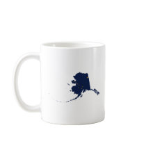 Alaska in Blue and Gold Coffee Mugs