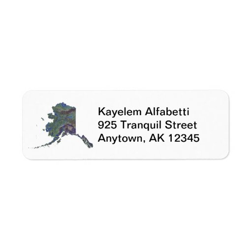 Alaska Map Return Address Label Zazzle