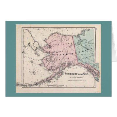 Alaska Map/Sourdough card by cnlbell