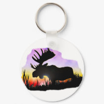 Alaska Moose Sillouette keychains