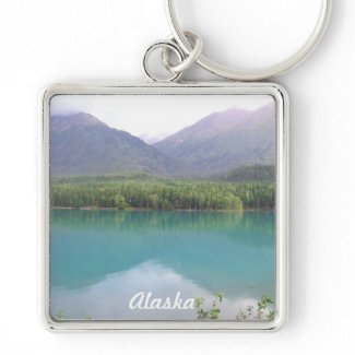 Alaska Mountains Reflection Keychain