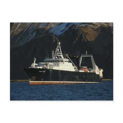 Alaska Ocean, Factory Trawler in Dutch Harbor, AK Postcards by mistlebee