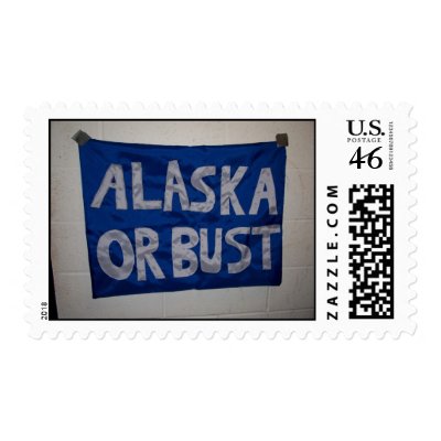 Alaska or bust postage by Slanamoose