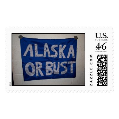 Alaska or bust postage by Slanamoose